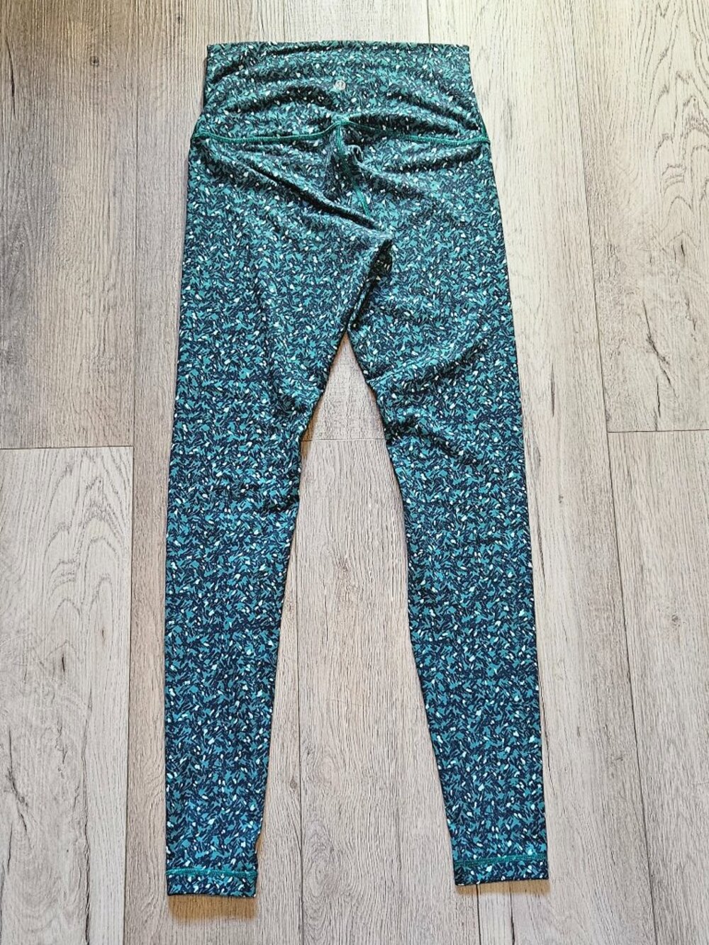 Lululemon Align High-Rise Green Abstract Wunder-Under Print Yoga Leggings Size 8